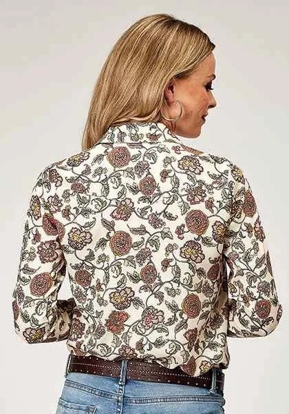 Roper 1977 Vintage Floral (Cream) - Women's Western Shirt