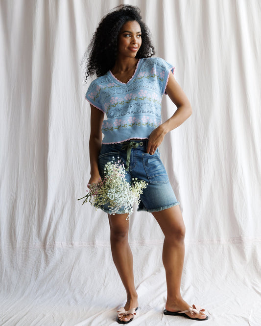 Pink Posies Sweater