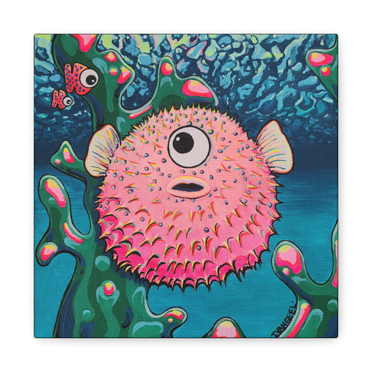 Cyclops Pufferfish Canvas Print - Home Decor Wall Art