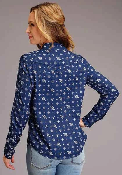 Stetson 01120 Vintage Ditzy (Blue) - Women's Blouse