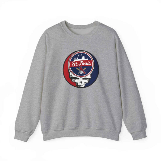 St. Louis Cardinals Original Stealie Grateful Dead Crewneck Grateful Dead Sweatshirt