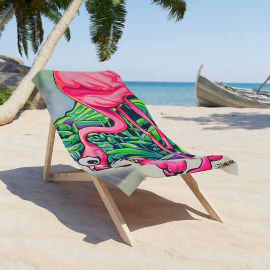 Cyclops Flamingo Family Beach Towel for Summer Fun and Vacation Essentials