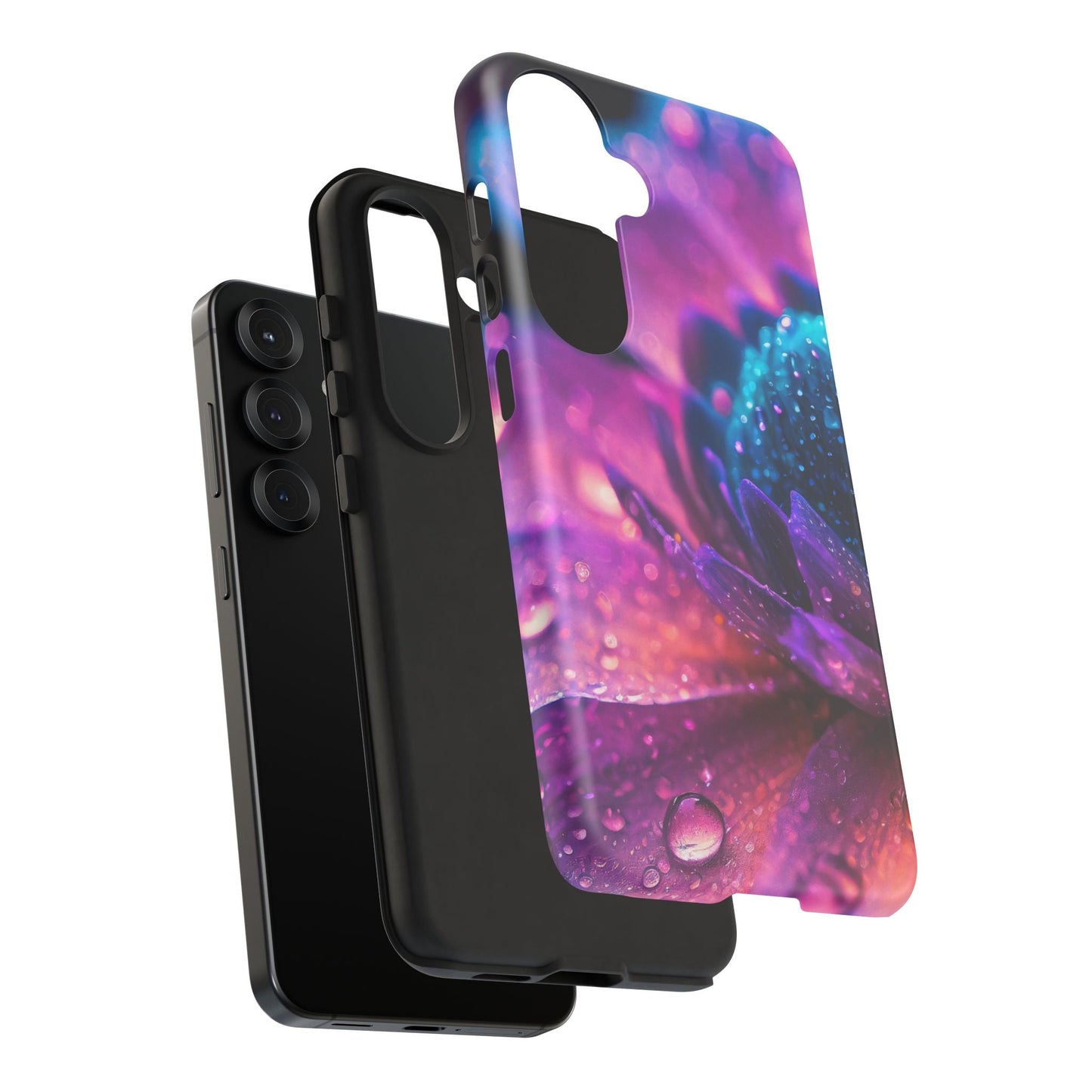 Vibrant Blue And Purple Flower Tough Phone Case