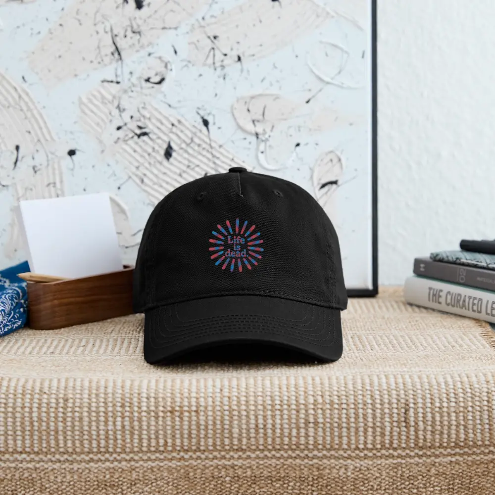Life is dead.® Red & Blue TieDye Sunburst Grateful Dead Dad Hat