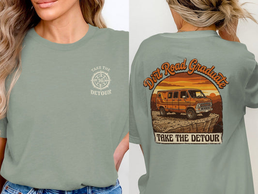 Dirt Road Graduate Vintage Van Life T-Shirt