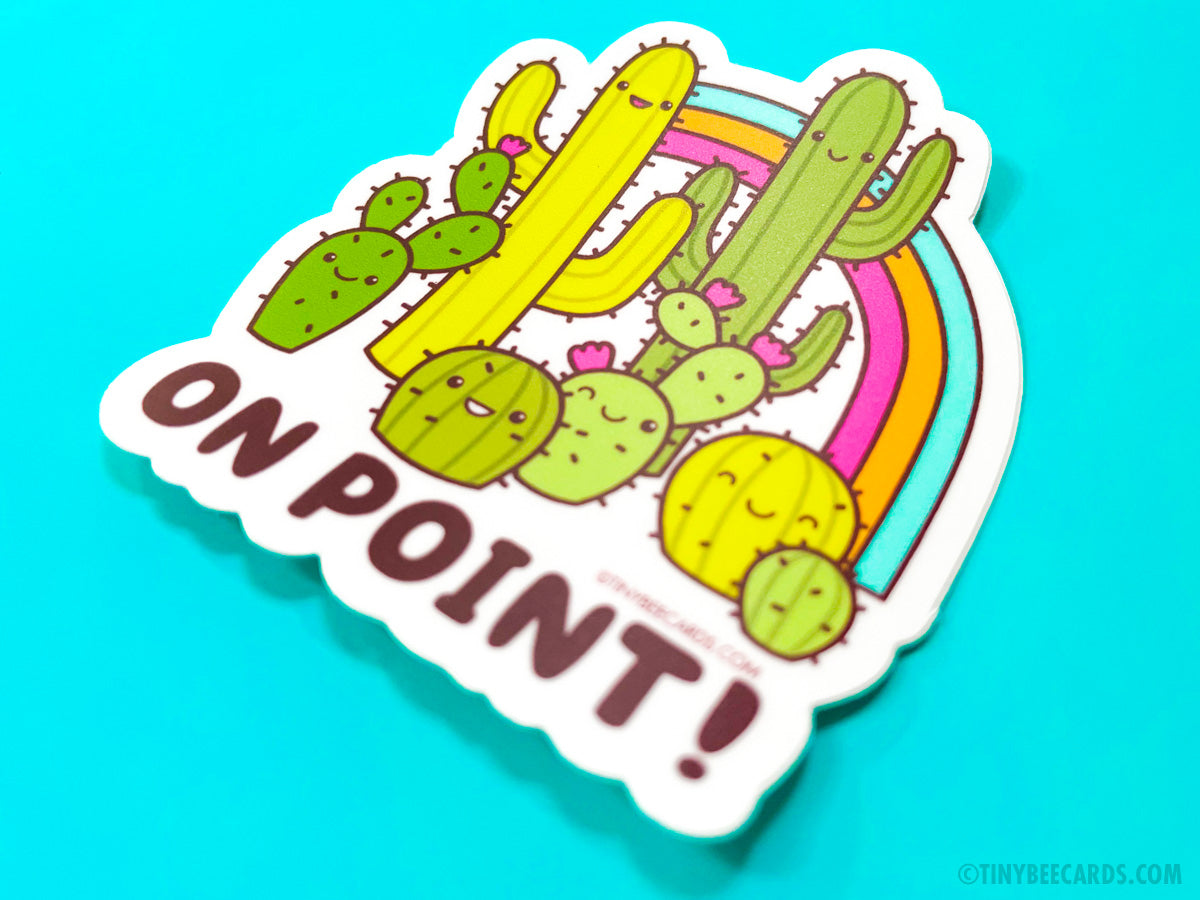 On Point Cactus Vinyl Sticker