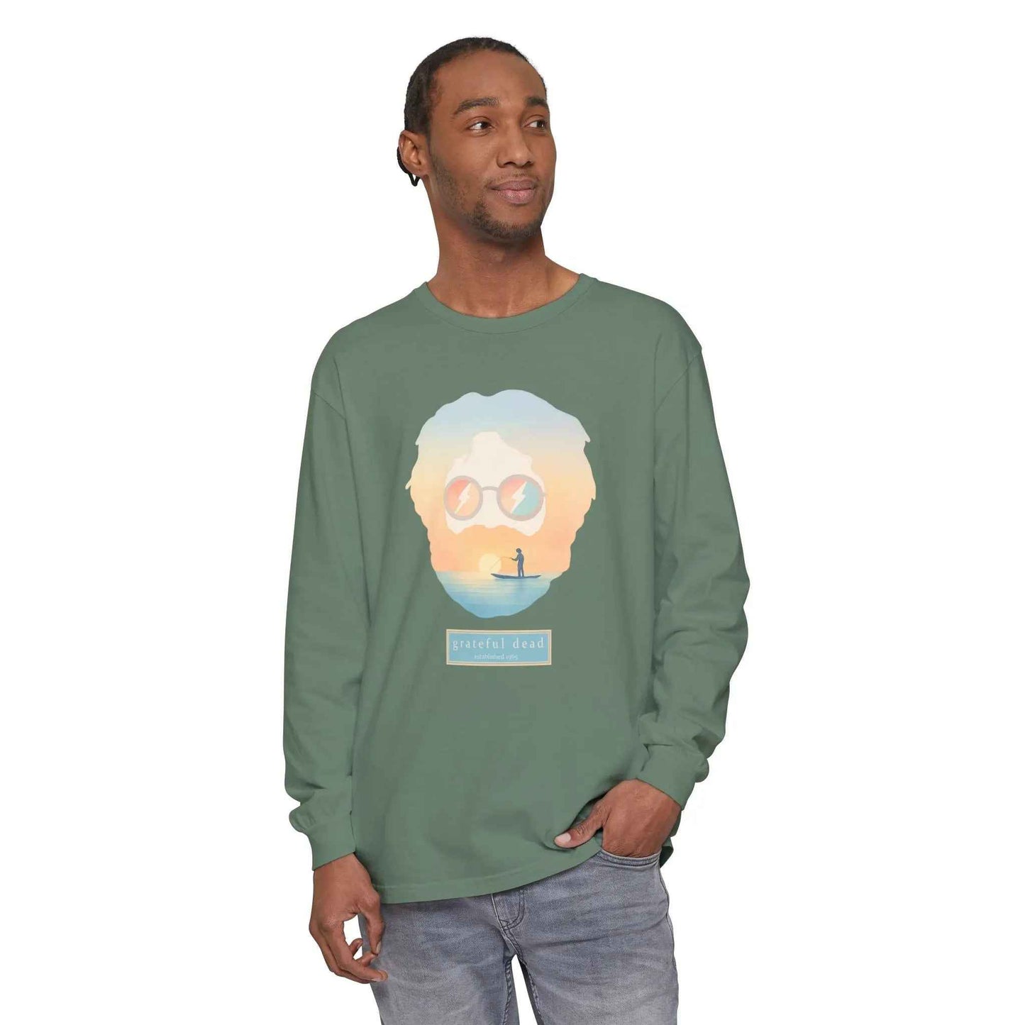 Tropical Jerry Vineyard Collection Garment-Dyed Long Sleeve T-Shirt