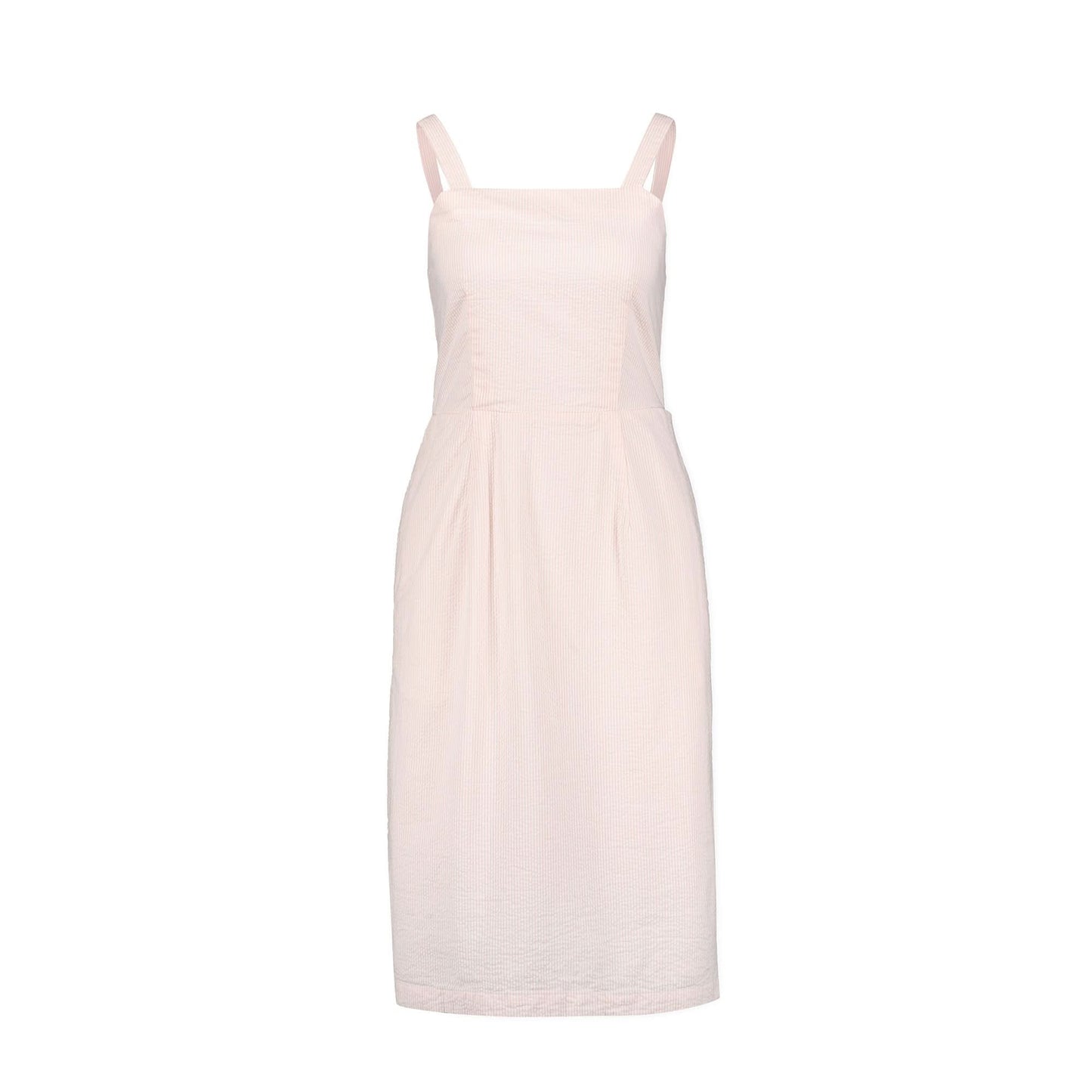 Organic Seersucker Sheath Dress Light Pink