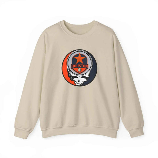 Houston Astros Original Stealie Grateful Dead Crewneck Grateful Dead Sweatshirt