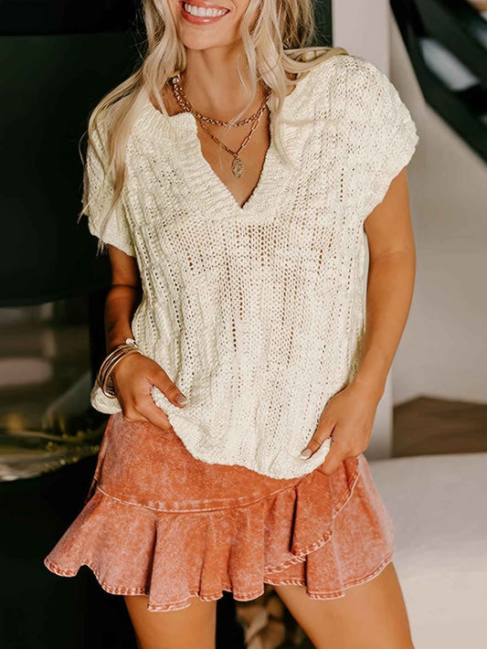 Miss Sparkling Textured Sweater Top