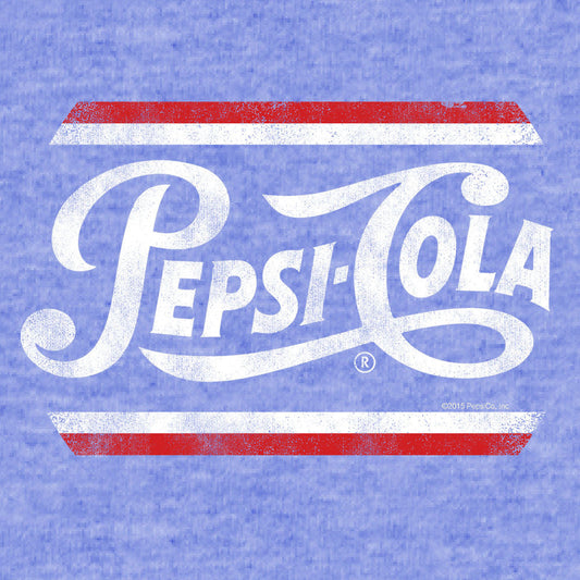 Pepsi Classic Script T-Shirt - Royal Snow Heather