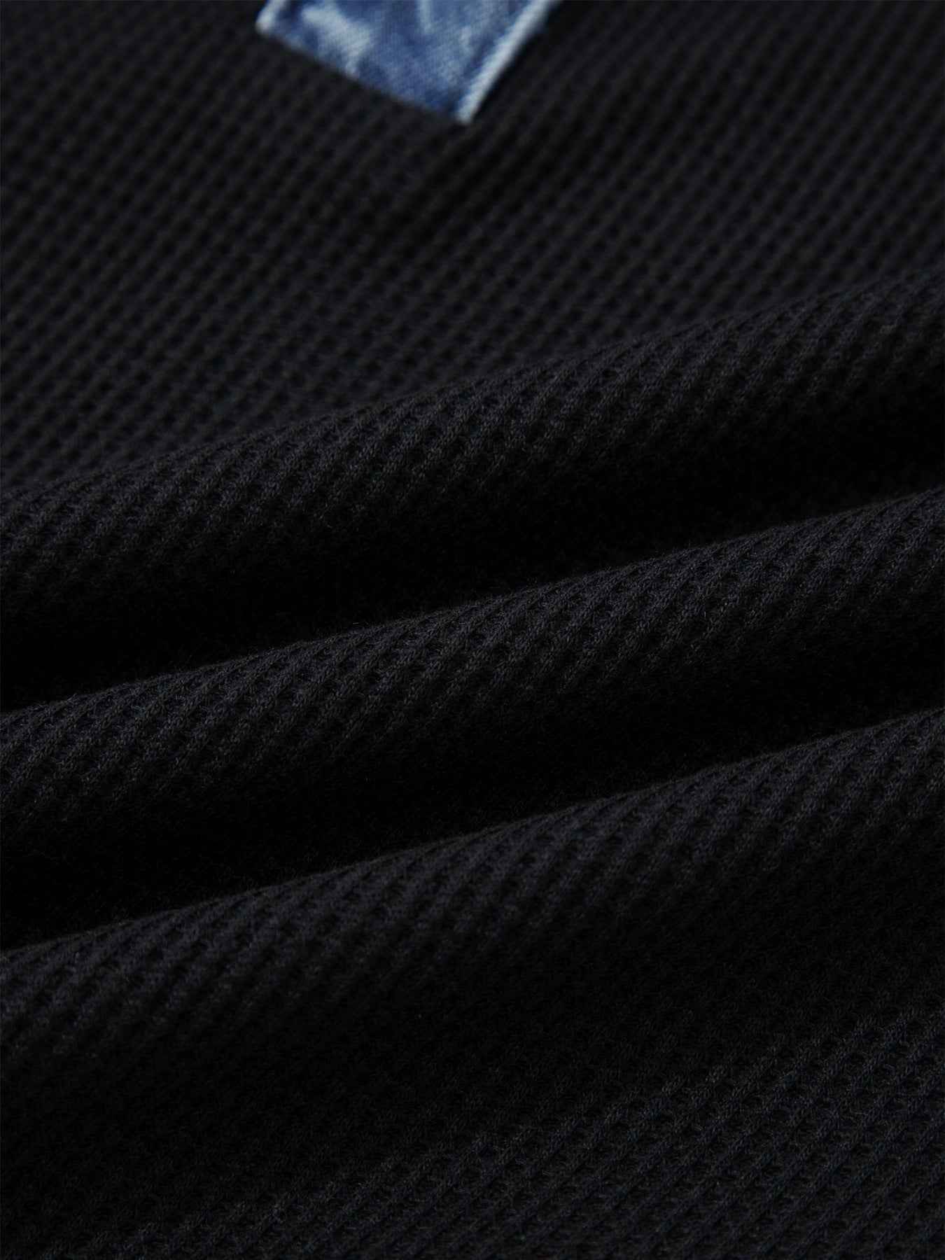 Denim Trim Button Detail Top