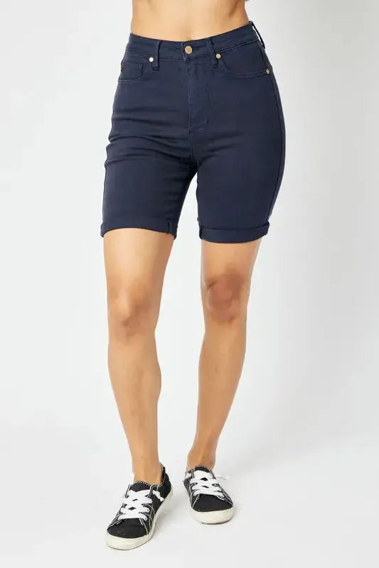 Full Size High Waist Tummy Control Bermuda Shorts by Judy Blue Jeans