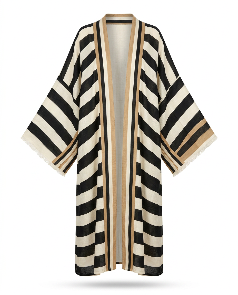 Wanderlust Striped Boho Kimono