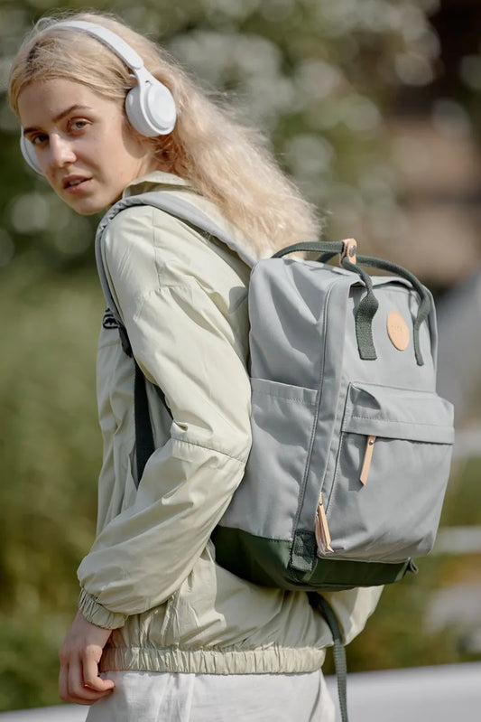 Himawari Waterproof Canvas Backpack With Side Pockets