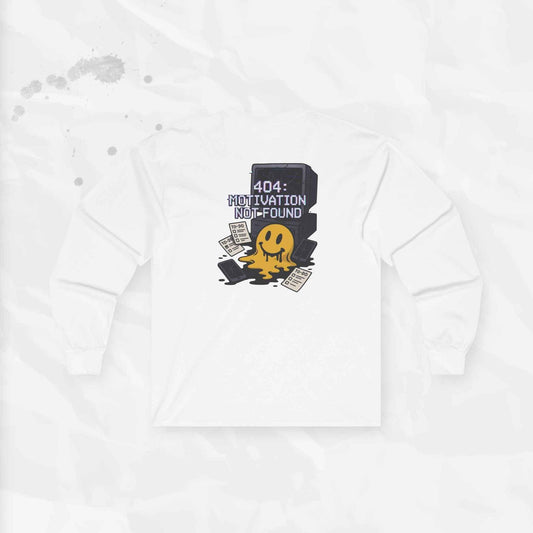 404: Motivation Not Found - Long Sleeve T-Shirt