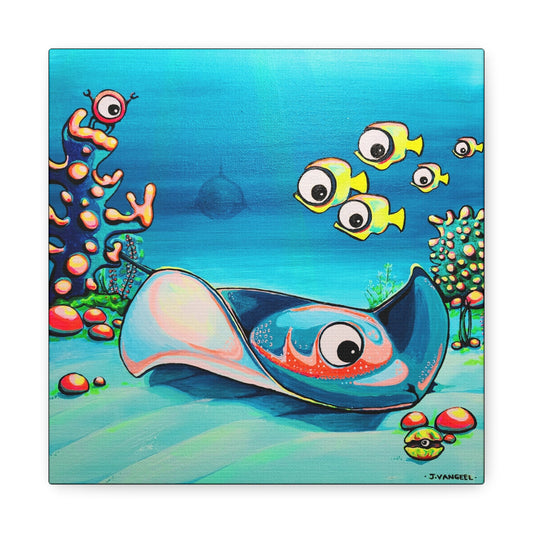 Cyclops Stingray Canvas Print, Original Artist Design, Home Decor Wall Art