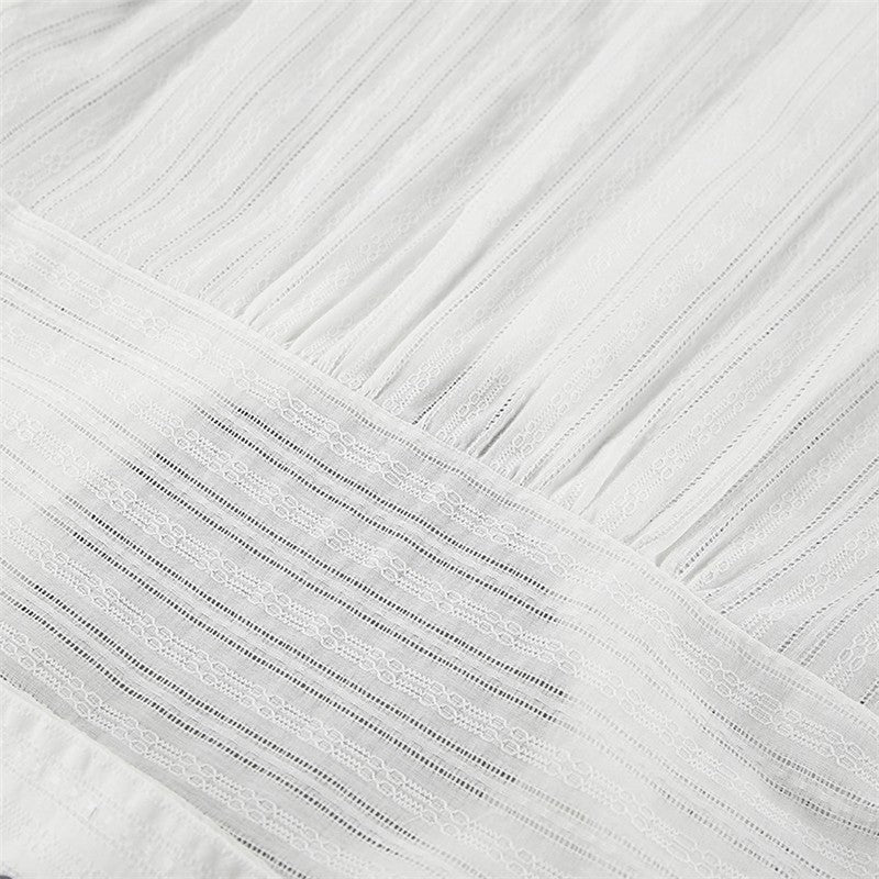 Breathable Cotton Long Sleeve Pajama Set with Shorts