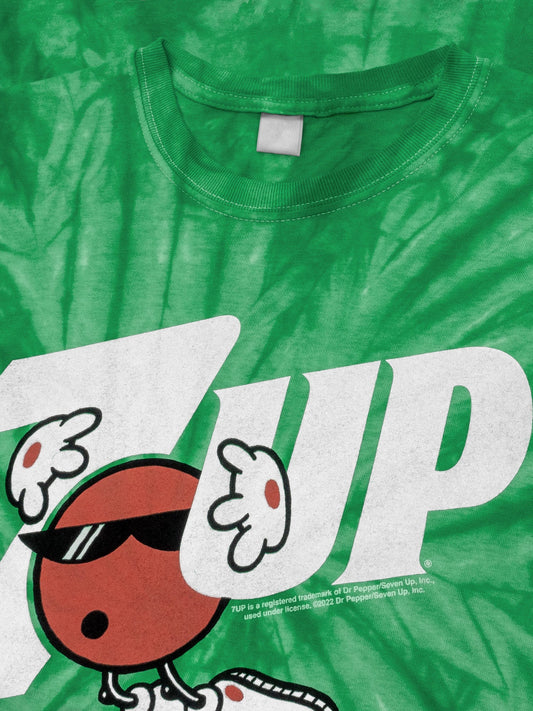 7UP Soda T-Shirt - Kelly Green Tie Dye