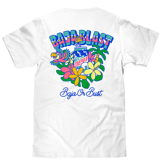 Mtn Dew Baja Blast Soda Tropical T-Shirt - White