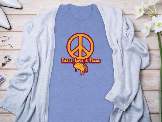 Peace Love Tacos Illustration for Taco Enthusiasts T-Shirt