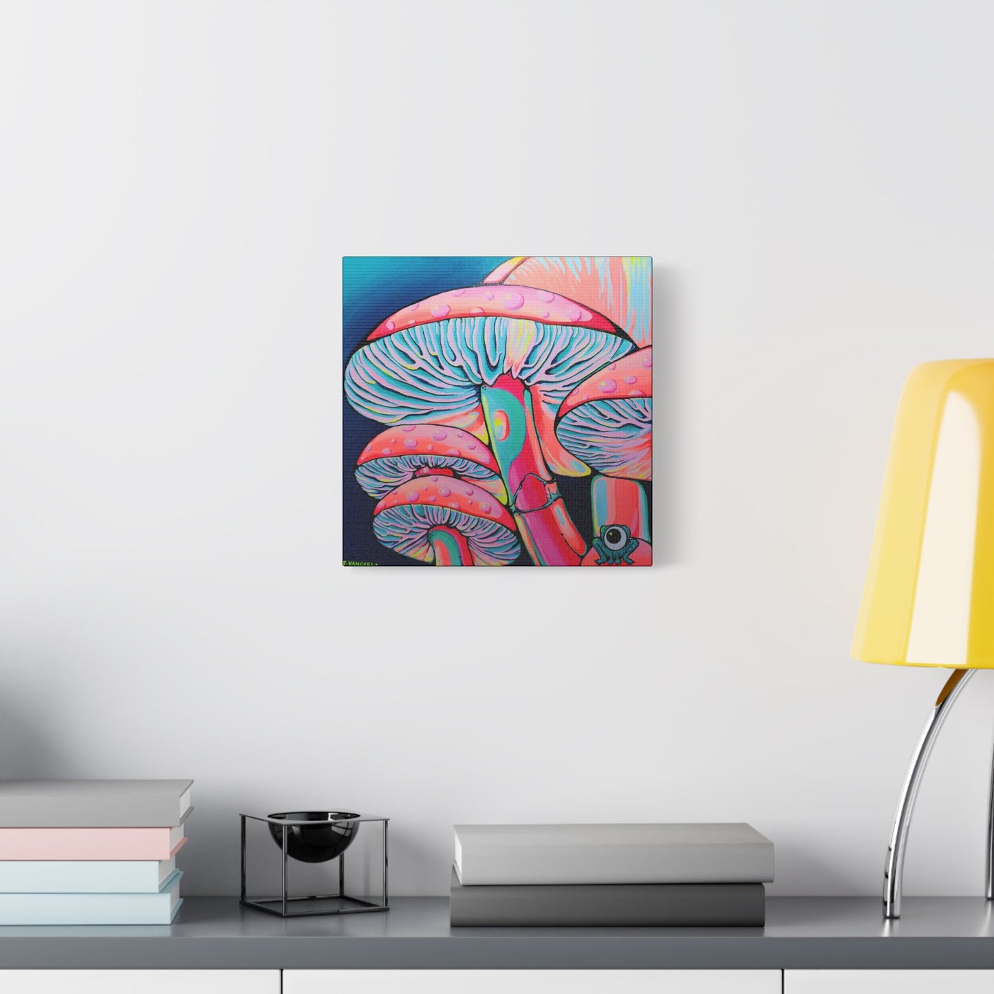 Trippy Mushrooms Canvas Print, Original Artist Design, Home Decor, Wall Art