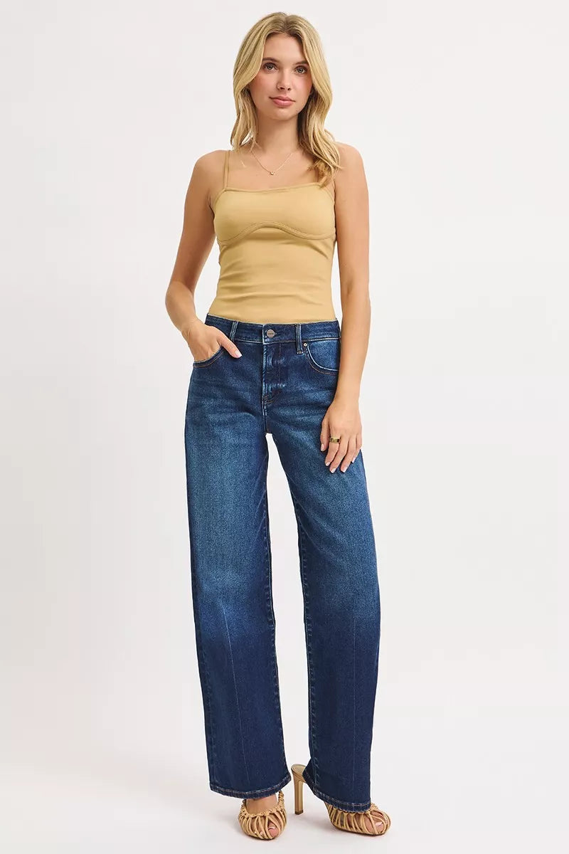 RISEN Jeans - Mid Rise Wide Baggy Jeans