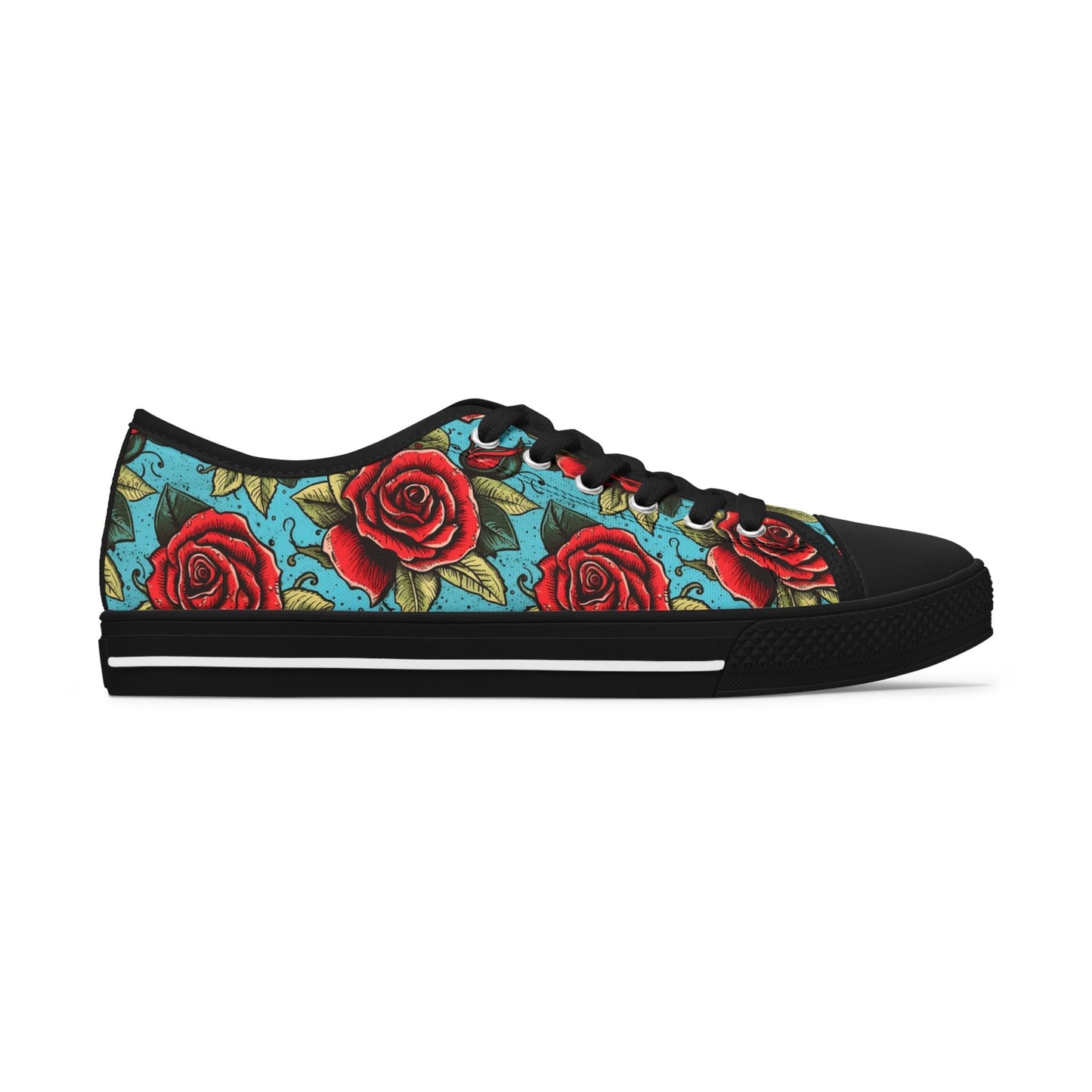 Rose Tattoo Low Top Sneakers