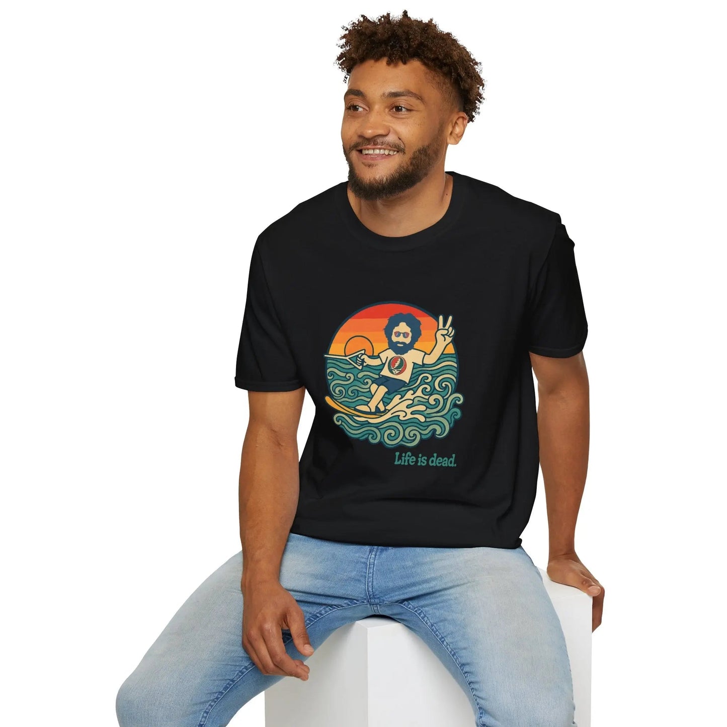 Jerry's Ridin' The Wake Life is dead.® Grateful Dead T-Shirt