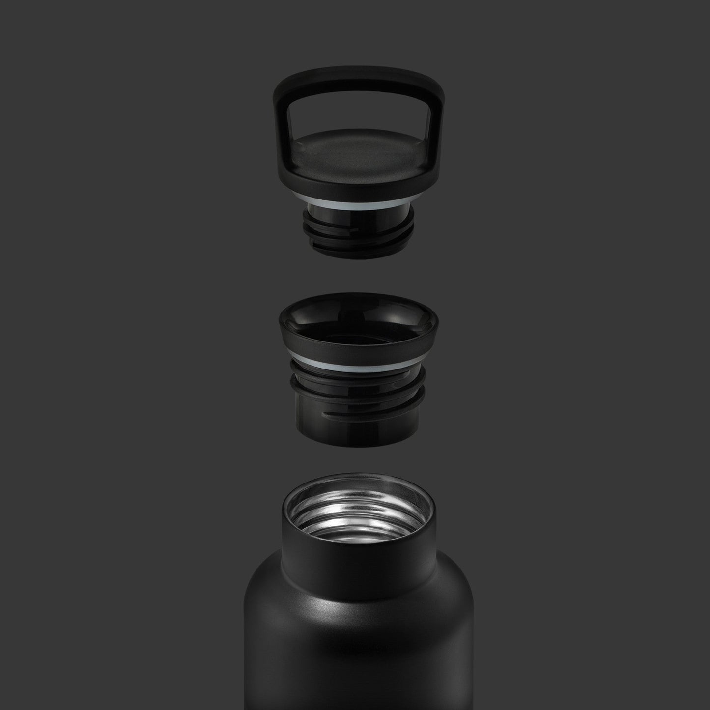 Black-Metallic Grey 16 Oz