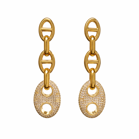 Roxanne Pave Drop Earring