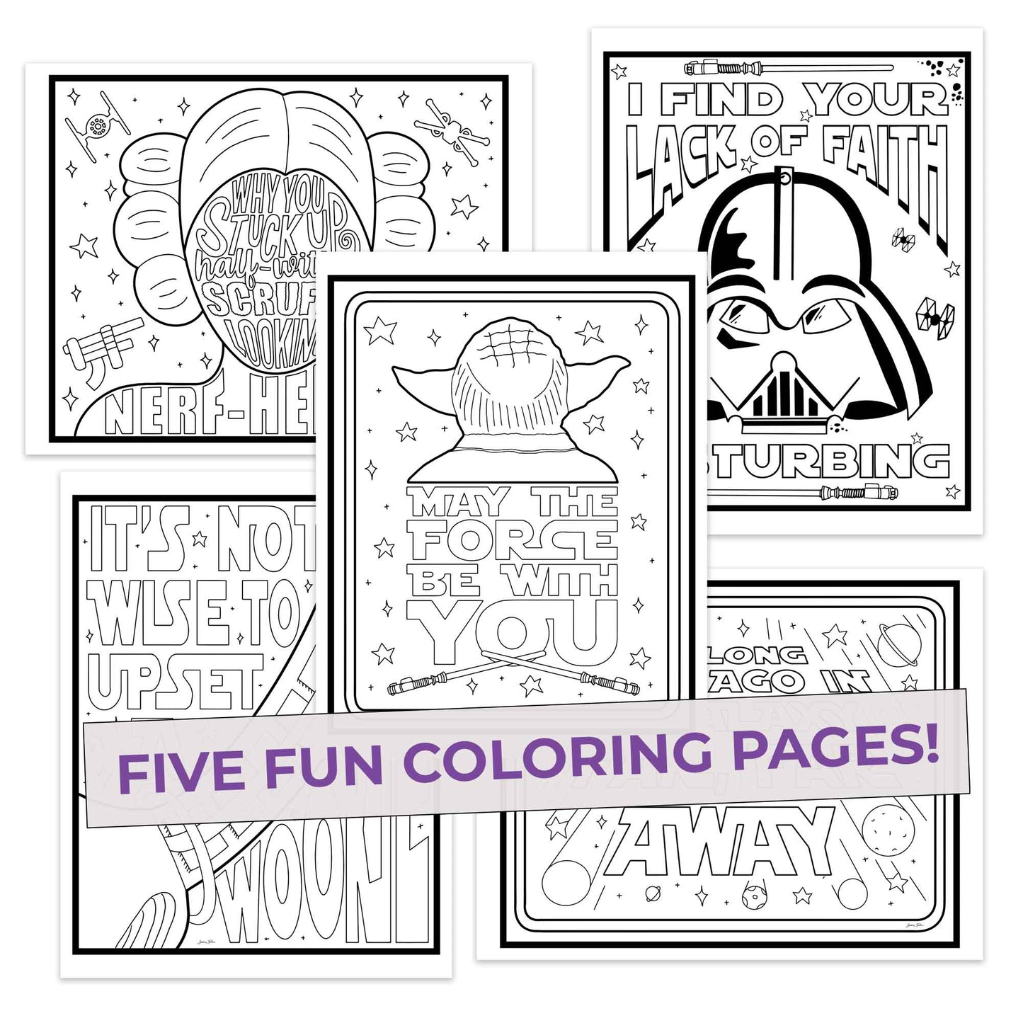Colors Wars Coloring Pages (5 Pack)