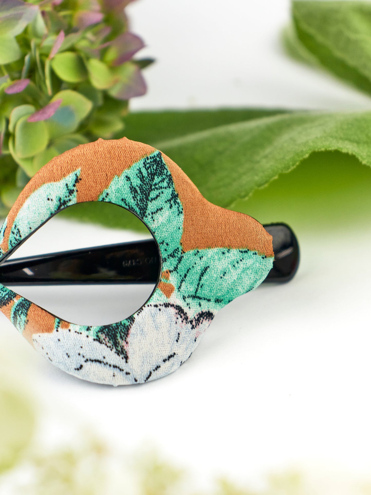 Copper Floral Arc Hair Clip