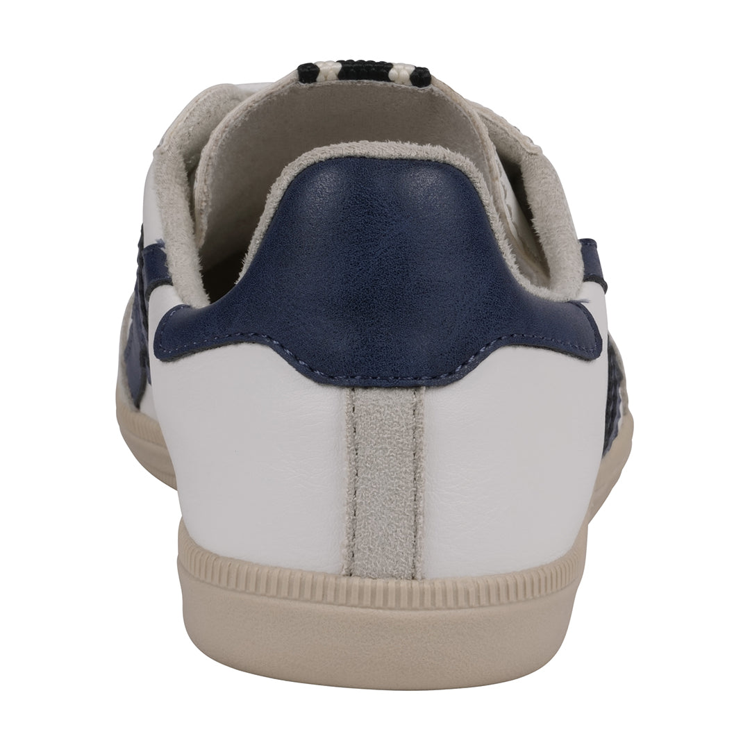 Women's Dakkah White Blue Lace Up Sneaker