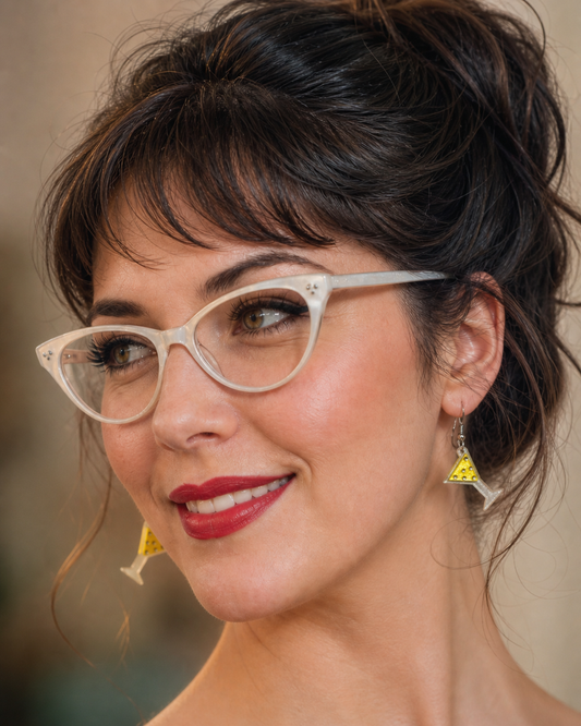 Martini Drop Earrings by Lipstick & Chrome