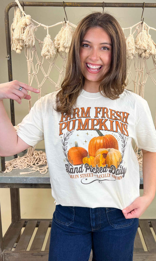 Farm Fresh Pumpkins Fall Graphic T-Shirt