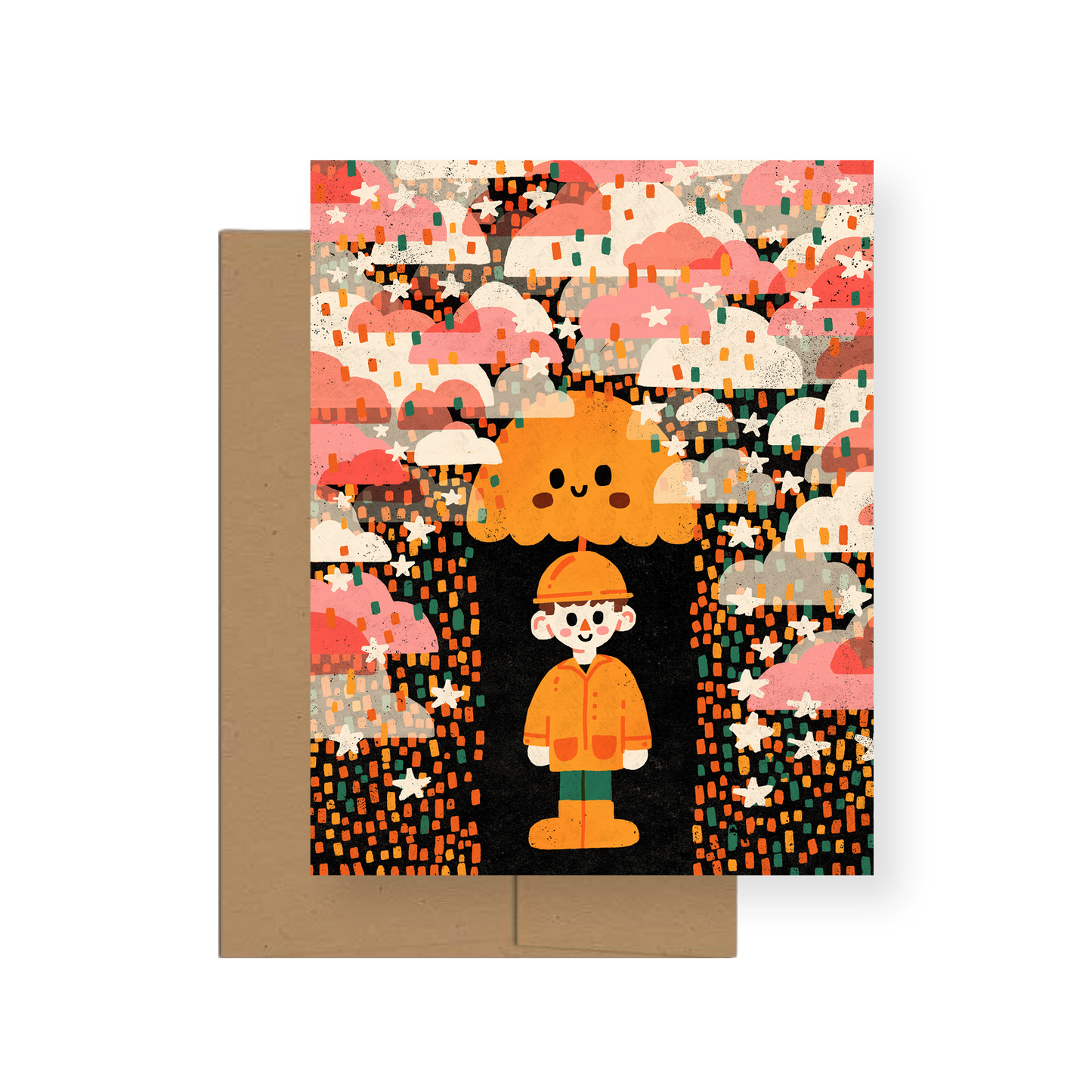 Downpour — A2 Greeting Card