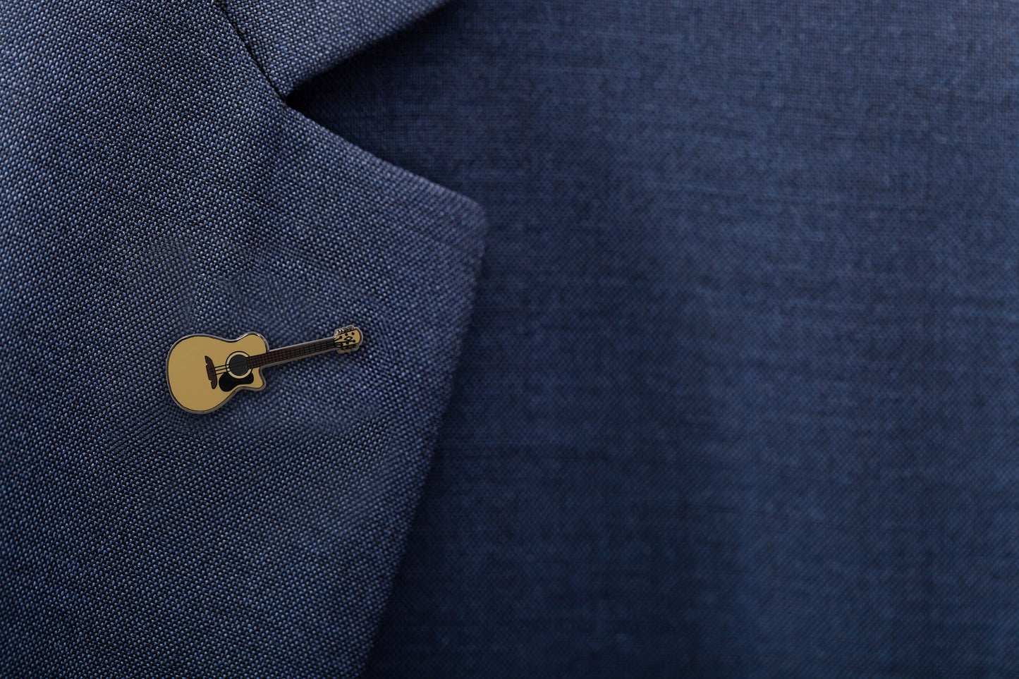 Guitar Enamel Lapel Pin - Celebrating the Beauty of Music