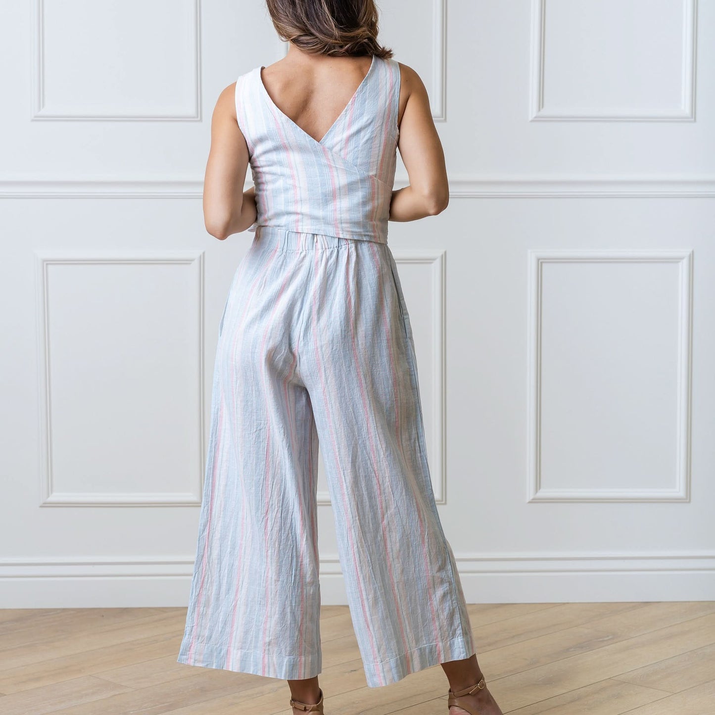 Tie-Waist Wide Leg Jumpsuit