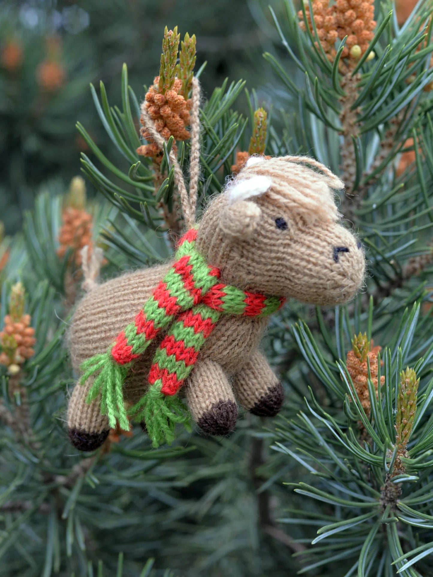 Softie Handknit Highland Cow Ornament
