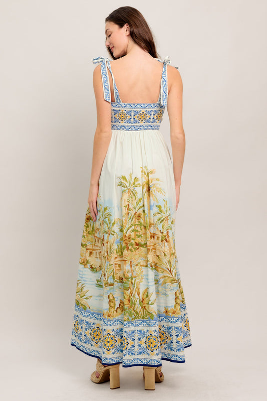 POSTCARD PERFECT WOVEN MAXI DRESS