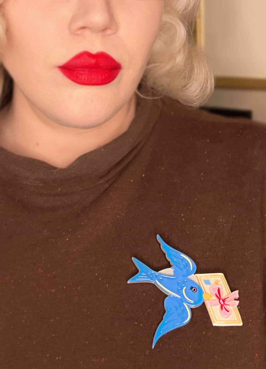 Flight of Fancy Brooch by 50's Vintage Dame x Lipstick & Chrome
