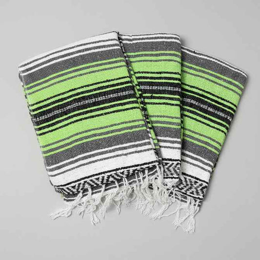 Bright Green Mexican Falsa Blanket