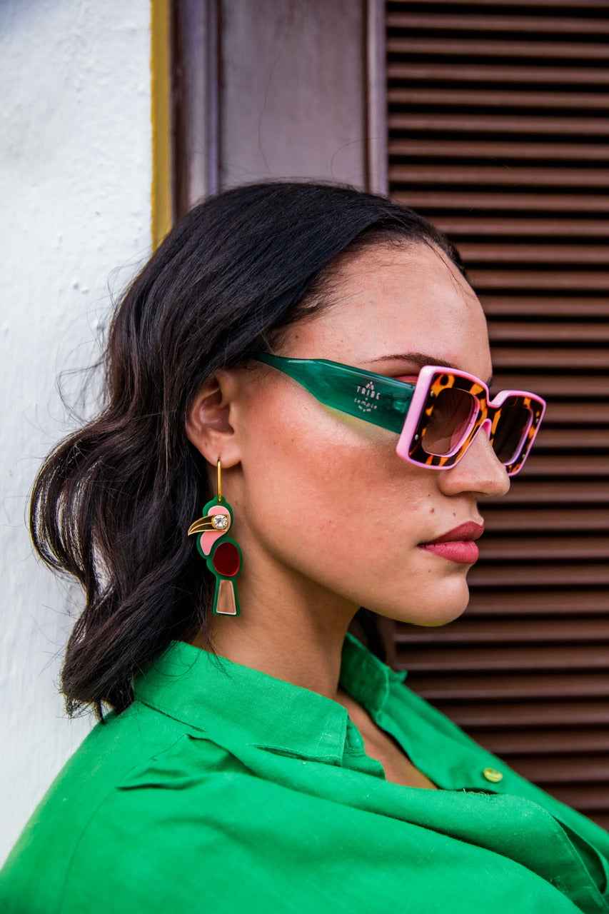 Toucan Hoop Earrings Vibrant