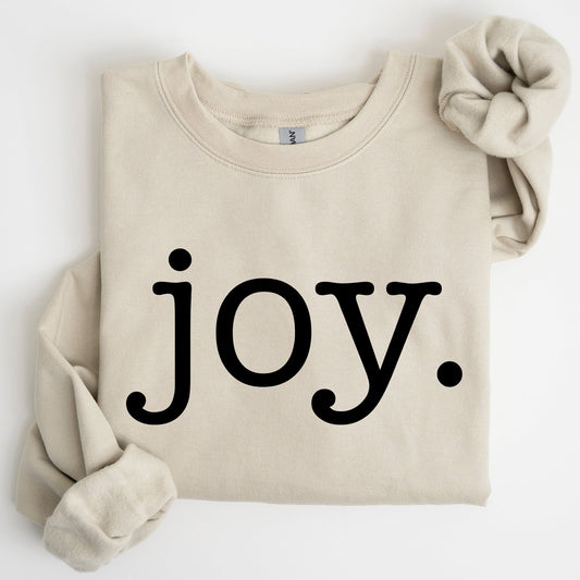 Joy, Classic Minimalist, Christmas, Winter, Snow, Santa, Sweatshirt