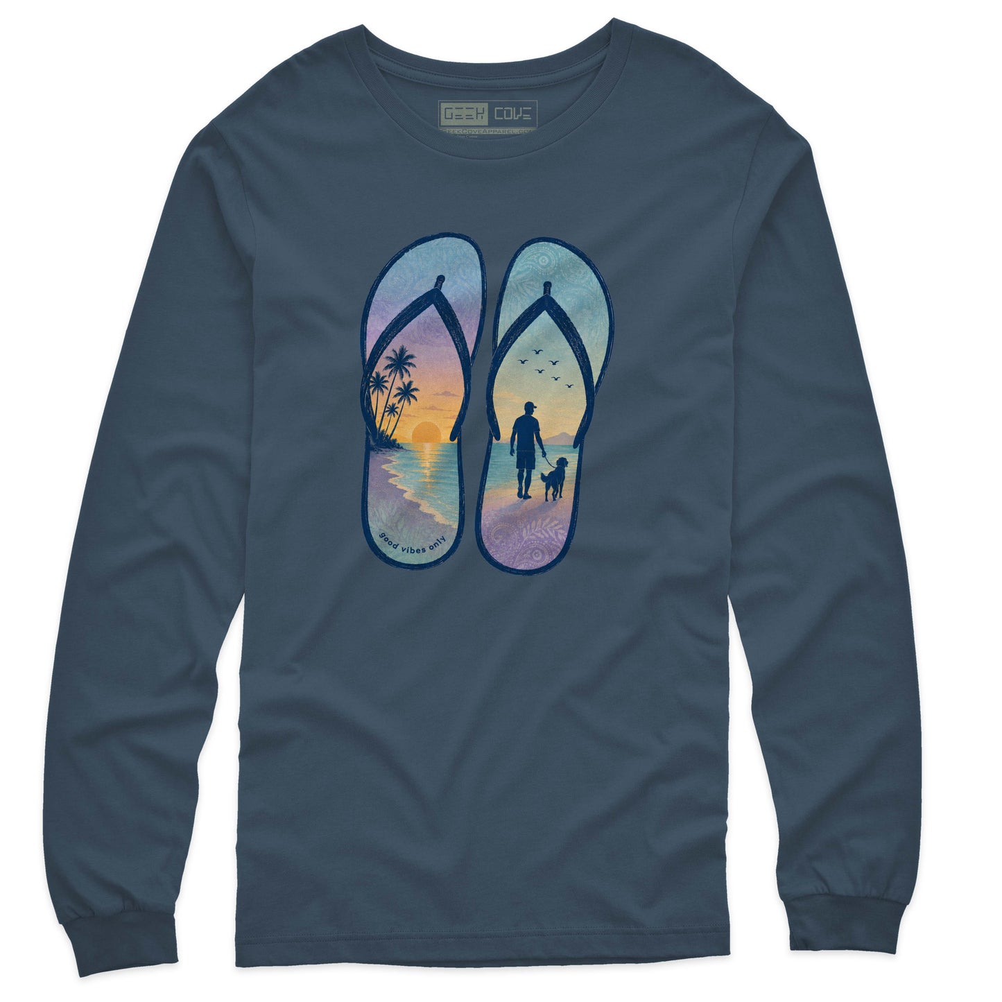 Flip Flop Beach Walk Long Sleeves Tee