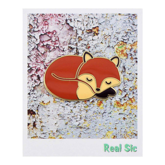 Sleeping Fox - Cute Sleepy Fox Enamel Pin