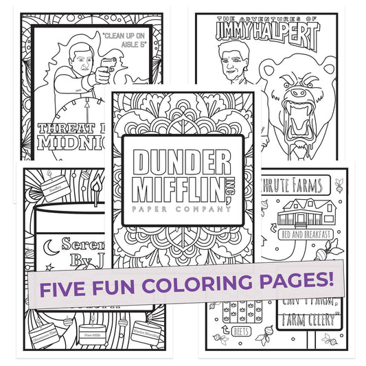 Office Colors Colored Pencils & Coloring Pages for Fans of The Office
