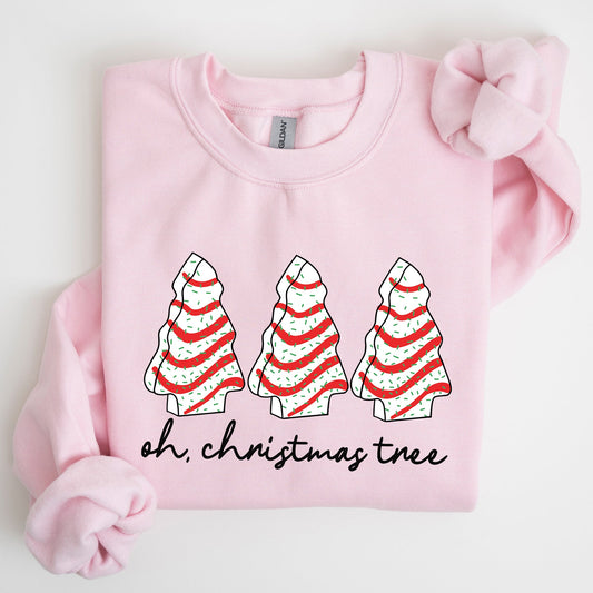 Oh Christmas Tree, Cakes, Winter, Snacks, Santa, Snow, Xmas Sweatshirt