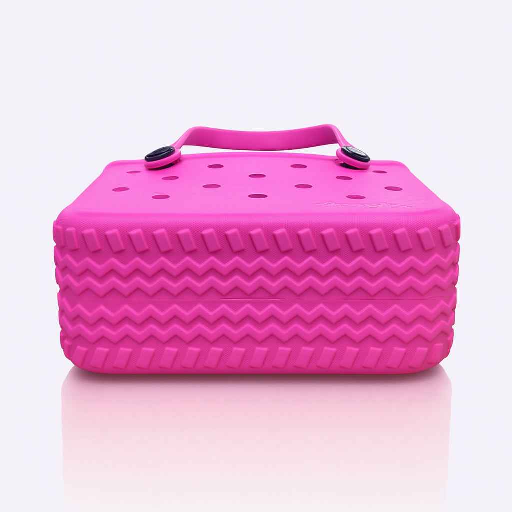 Everyday Small EVA Tote – Haute Pink | Waterproof, Lightweight, Bold Mini Tote Bag